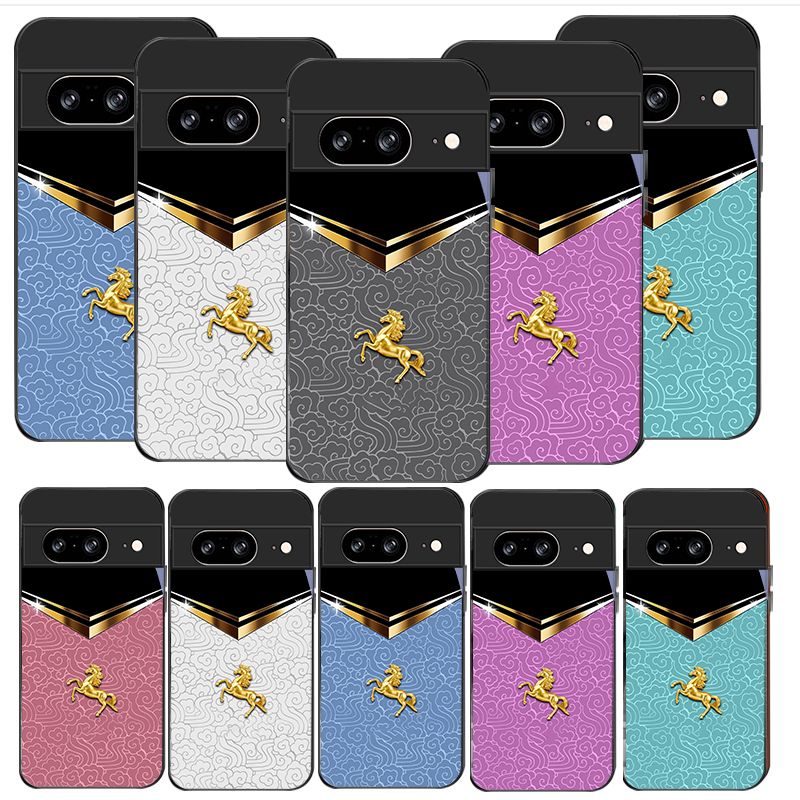 Phone Cases Horse - ダークナイトゴールデンホース Google Pixel 8 7 9