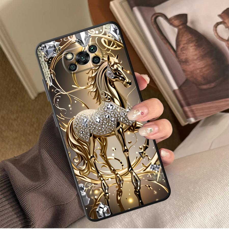 Phone Cases Horse - ゴールデンホース ファンダ スマホケース Xiaomi Poco F8