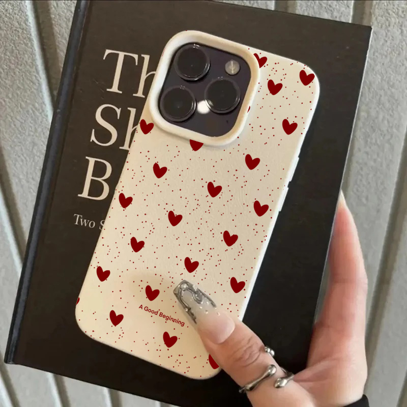 Phone Cases Durable - ファッションINS ラブハート シリコンケース iPhone 16 Pro
