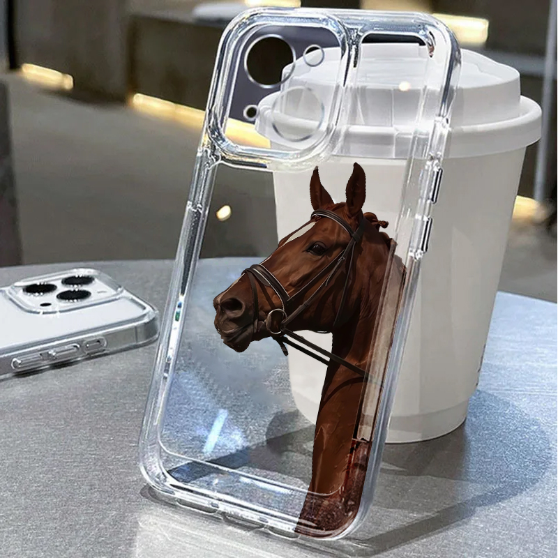Phone Cases Horse - 動物馬柄ソフトフォンカバーケース iPhone 17 Pro Max 12