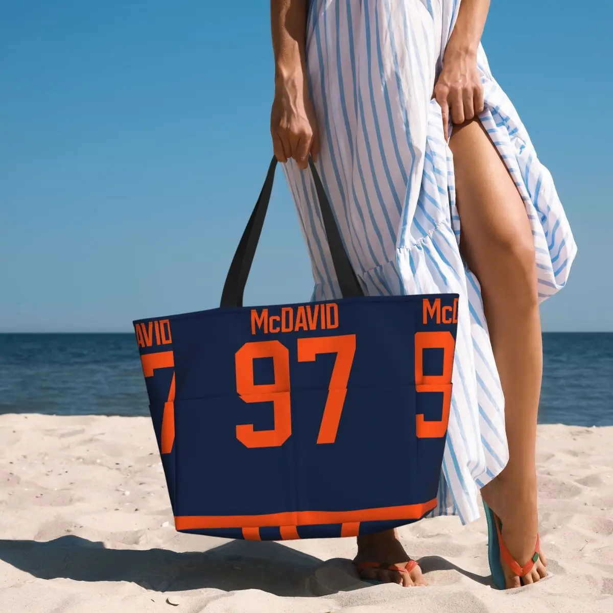 Phone Cases Edmonton - エドモントン・オイラーズ コナー・マクデイビッド オルタナティブジャージ バックフォンケース ビーチトートバッグ ラージトートバッグ