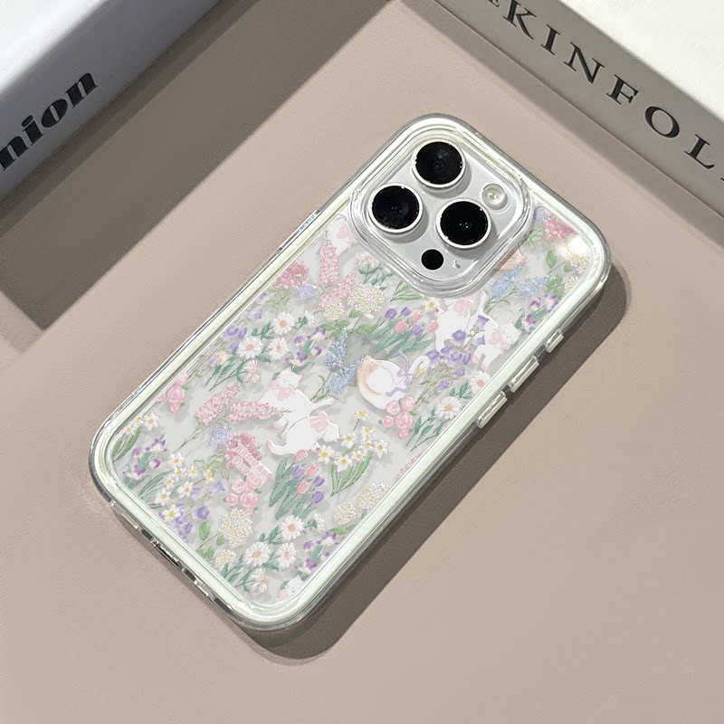 Phone Cases Xr Cute - 可愛い花猫スワンソフトシリコンクリアスマホケース iPhone 17 Pro Maxケース 15