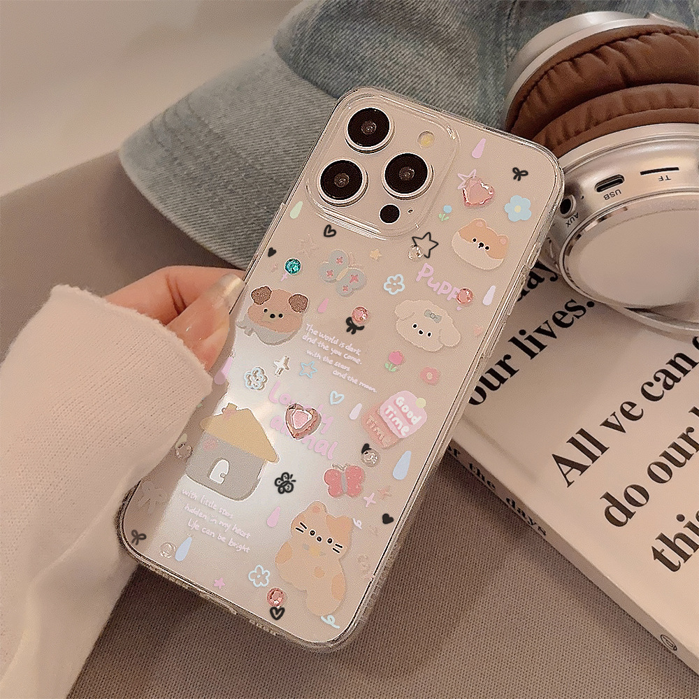 かわいい漫画の子犬の貝殻柄スマホケース iPhone 11  - Phone Cases Xr Cute のレビューと価格
