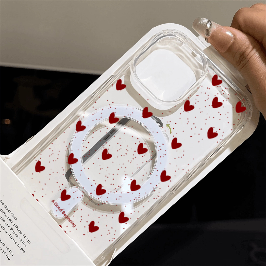 INSレッドラブハートセクシー透明シリコンケース iPhon - Phone Cases Red のレビューと価格