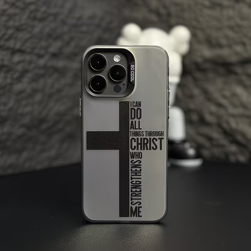 指紋防止クロス聖書柄iPhoneケース iPhone 17  - Phone Cases Iphone 17 Pro のレビューと価格