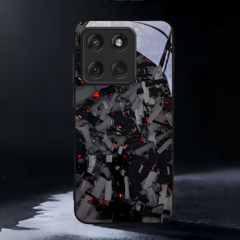 ダークな破片模様の黒いガラス製携帯電話ケース、モトローラモト - Phone Cases For Motorola のレビューと価格
