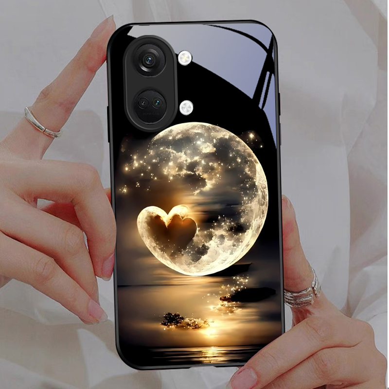 天体の心を映し出すブラックガラス製スマホケース OnePlu - Phone Cases Oneplus のレビューと価格