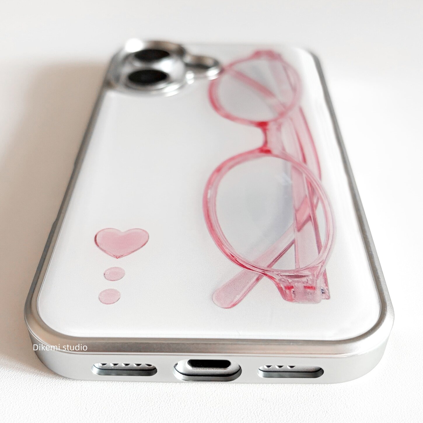 韓国の女の子らしいピンクのメガネとハートが可愛いスマホケース - Phone Cases Xr Cute のレビューと価格
