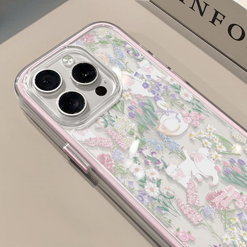 可愛い花猫スワンソフトシリコンクリアスマホケース iPhon - Phone Cases Xr Cute のレビューと価格